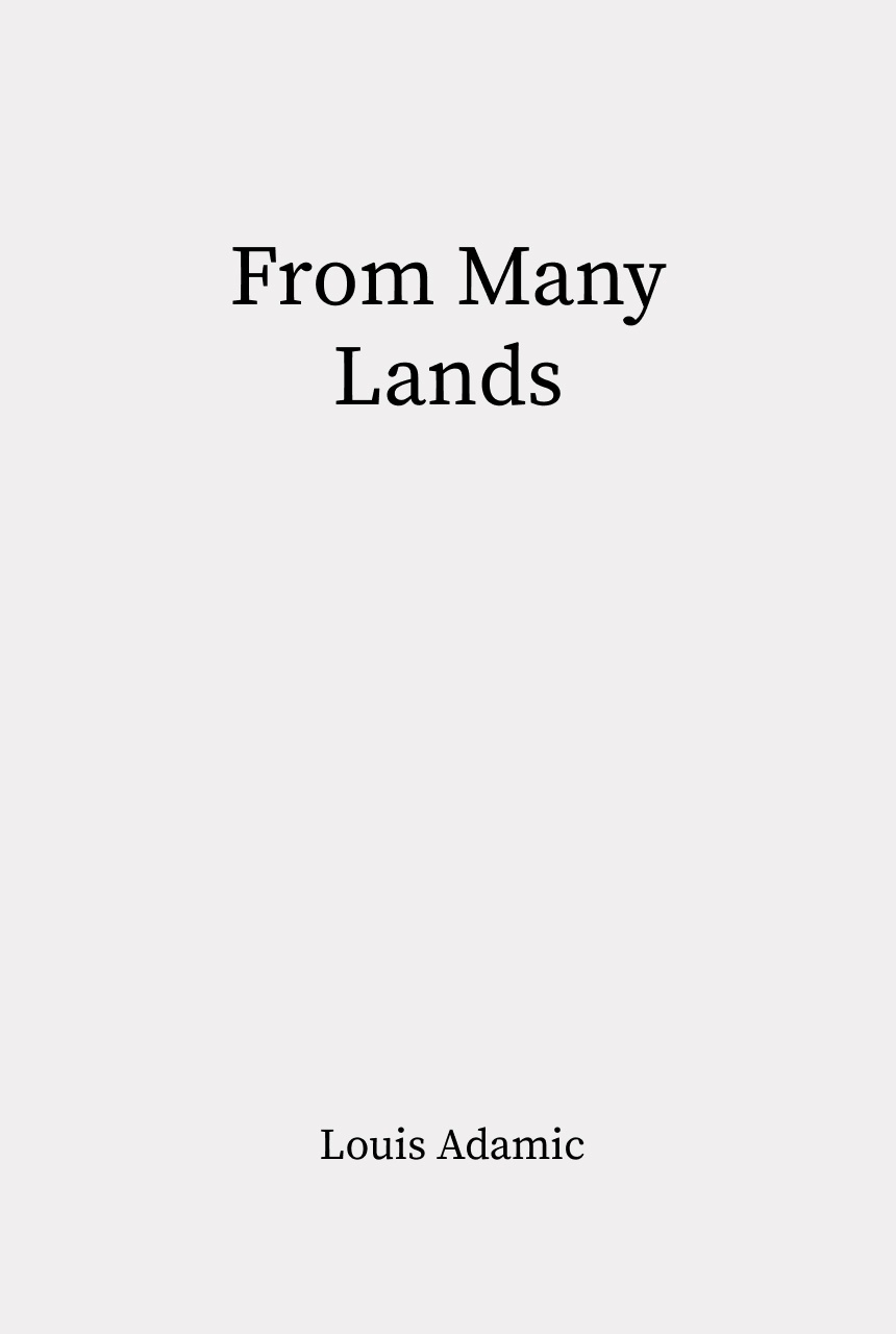 Cover of From Many Lands