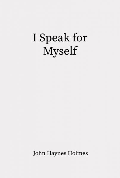 Cover of I Speak for Myself