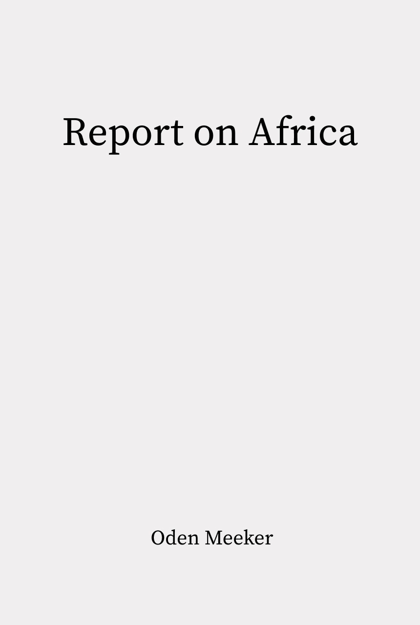 Cover of Report on Africa